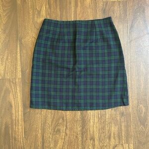 NWOT NastyGal Plaid Green and Blue Women's Skirt